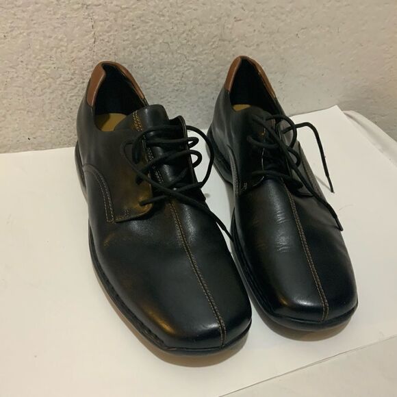 Cole Haan Black Leather Zeno Lace Up Mens Oxford Loafer Dress Shoes main image 10